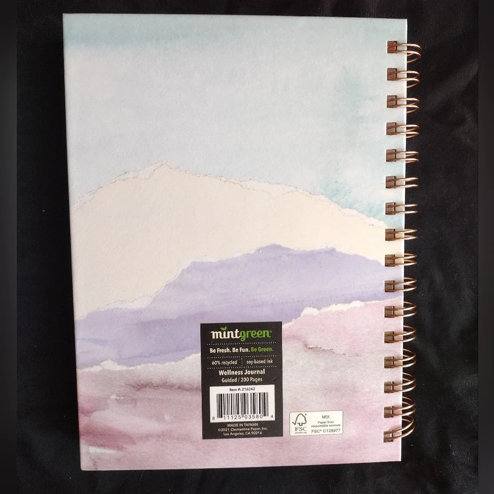 Mindgreen Wellness Journal - Pastel Watercolor Spiral Notebook - Picture 6 of 8